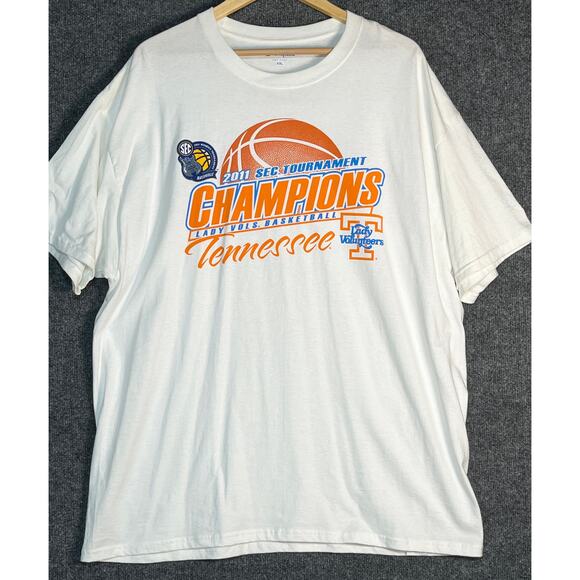 Champion Tennessee Lady Vols T Shirt 2011 SEC Tournament White Mens XXL 2XL - Picture 1 of 12
